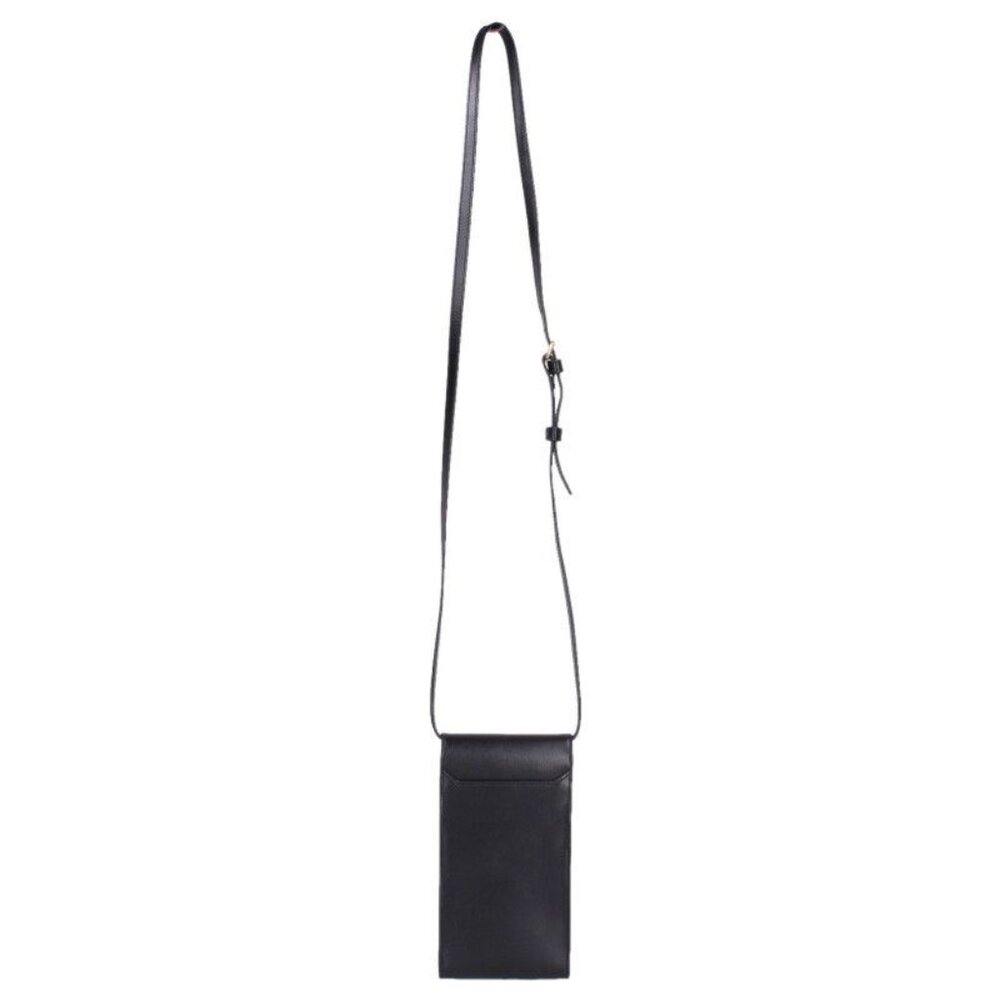 Celine Triomphe Leather Shoulder Mobile Pouch Black X - Picture 2 of 3